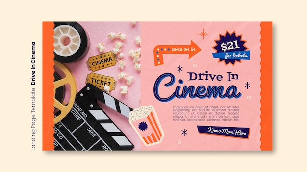 Free PSD drive in cinema template design