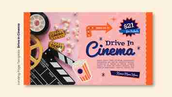 PSD gratuito guida nel design del modello di cinema