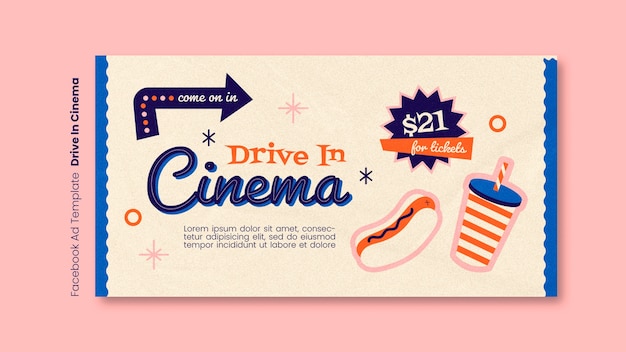 PSD gratuito guida nel design del modello di cinema