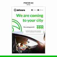 Free PSD driver poster template