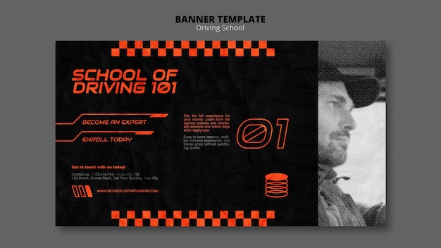 Free PSD driving concept banner template