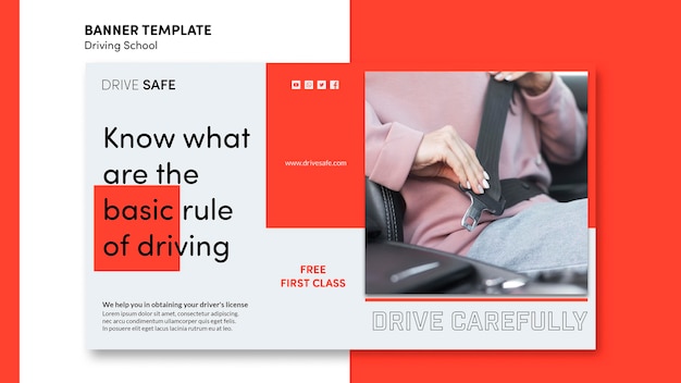 driving school banner template