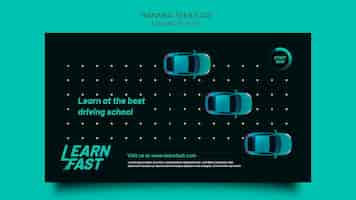 Free PSD driving school banner template