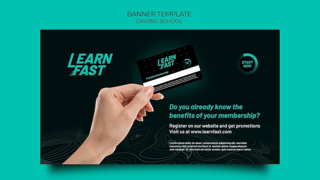 Boost Your Driving School with our Free Banner Template