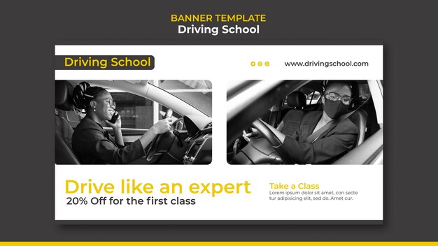 Driving school banner