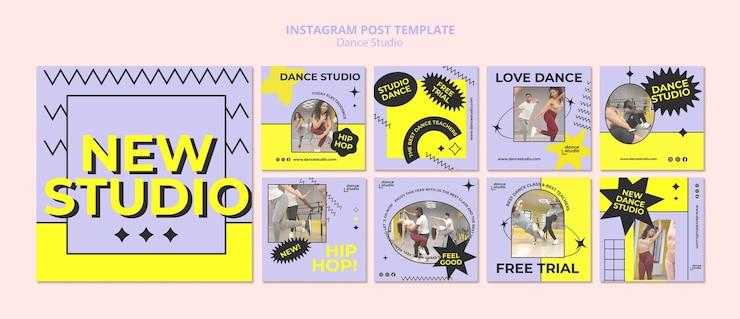 無料PSD ダブルトーン ダンス テンプレート デザイン