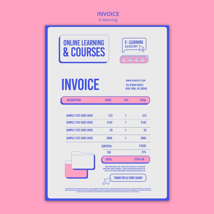 Free PSD duotone e-learning design template