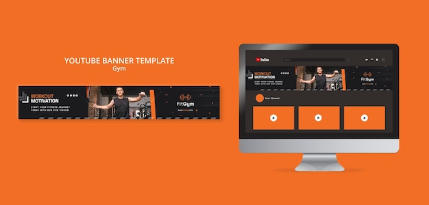 Duotone Gym Design Template: Boost Your Fitness Journey with Stunning PSD Templates
