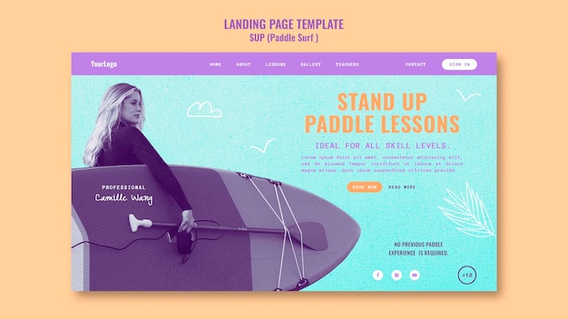 Duotone sup landing page template