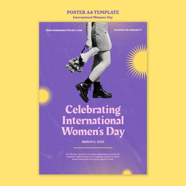 Free PSD duotone women's day template