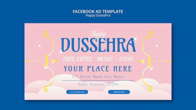 Dussehra celebration facebook template