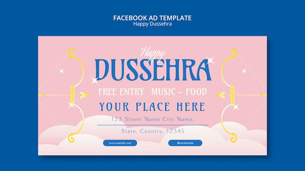 Free PSD dussehra celebration facebook template