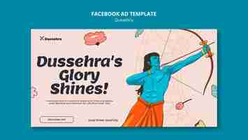 PSD gratuito modello facebook per la celebrazione di dussehra