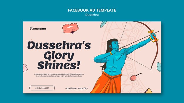 dussehra celebration facebook template