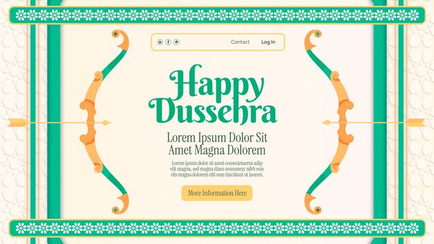 Dussehra celebration landing page template