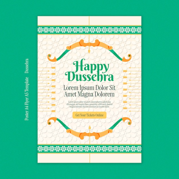 Free PSD dussehra celebration poster template