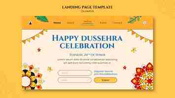 Free PSD dussehra tempalte design