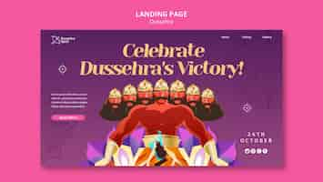 Free PSD dussehra template design