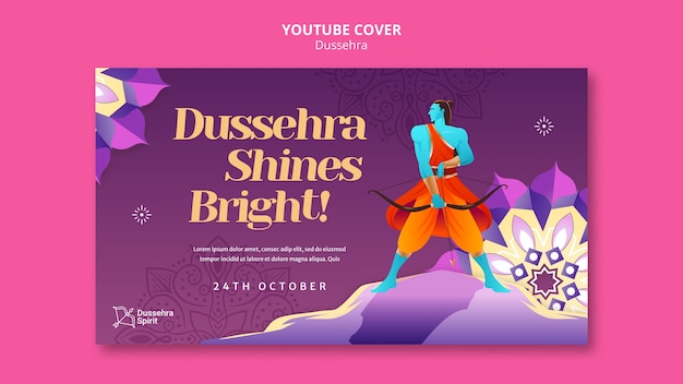 Free PSD dussehra template design