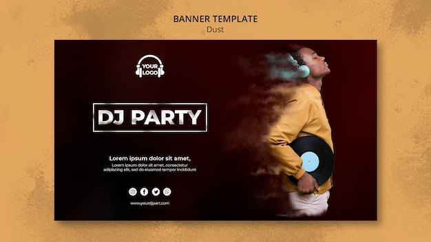 Free PSD dust concept banner template