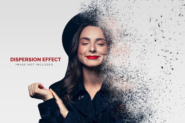 Dust dispersion photo effect template