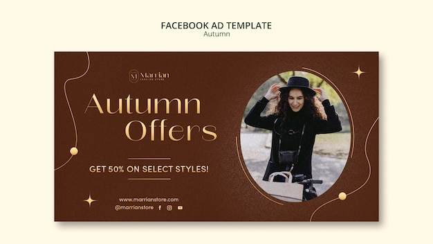 Dynamic autumn offers facebook template