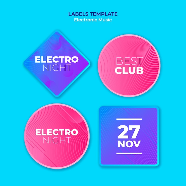 Download Free Dynamic Electronic Music Labels Template – PSD Templates