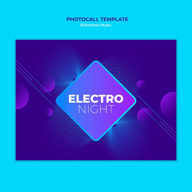 Dynamic electronic music photocall template
