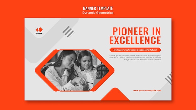 Dynamic geometric banner template