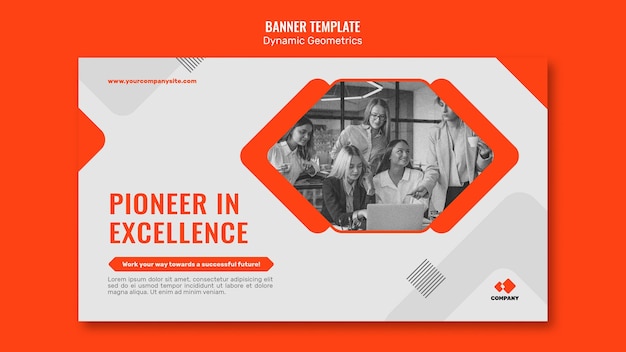 Free PSD dynamic geometric banner template