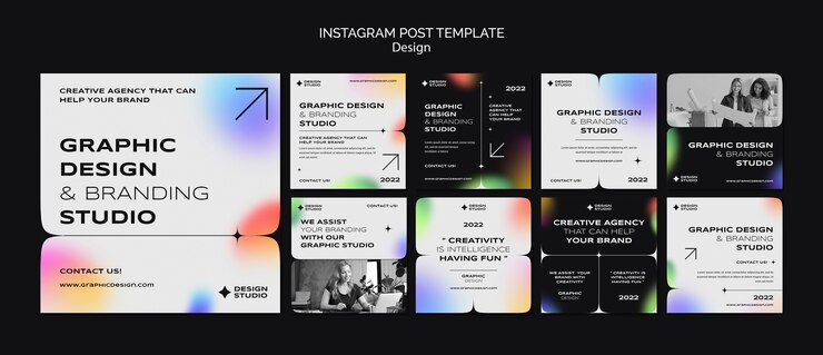 Free PSD dynamic graphics design instagram posts