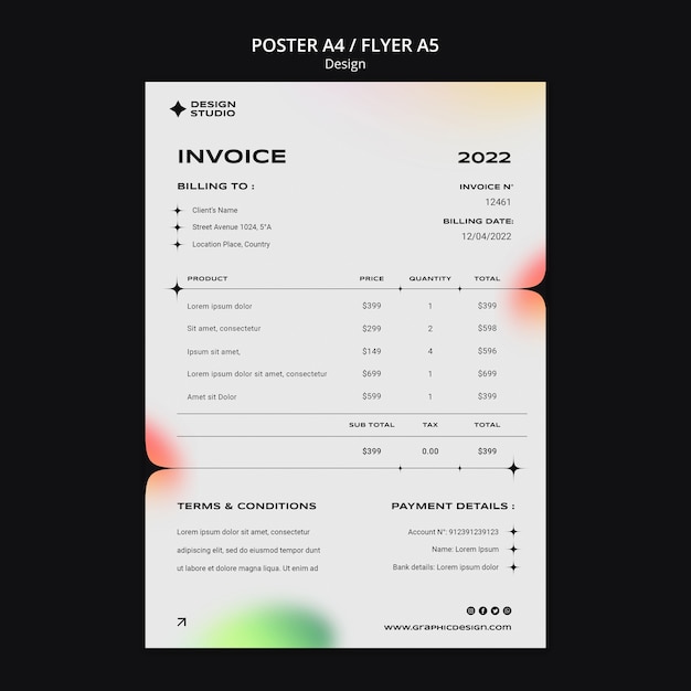 Dynamic graphics design poster template