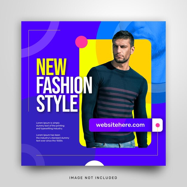 PSD gratuito modello di post instagram di social media moderno dinamico