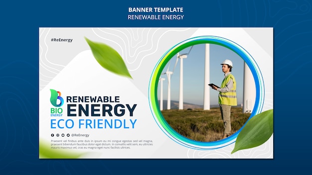 Free PSD dynamic renewable energy banner