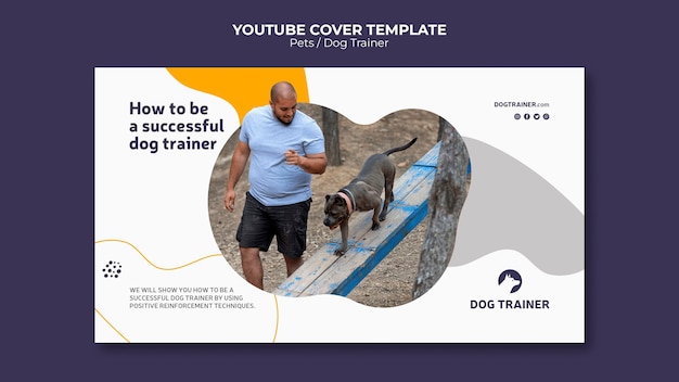 Dynamic shapes dog trainer youtube cover template