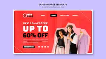 Free PSD e-commerce business landing page template