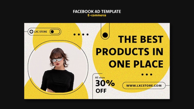 Free PSD e-commerce concept facebook template