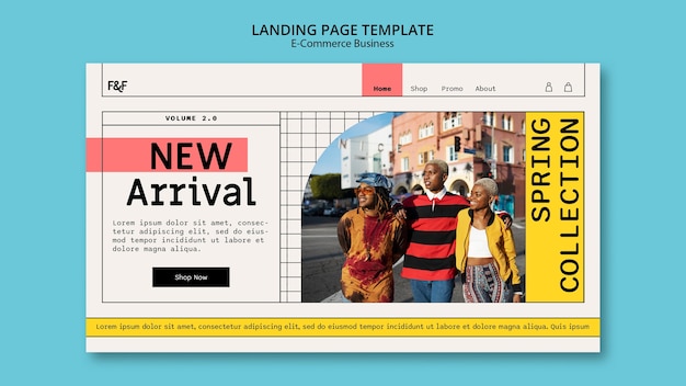 E-commerce discounts landing page template