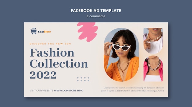 Дизайн шаблона рекламы facebook для электронной коммерции