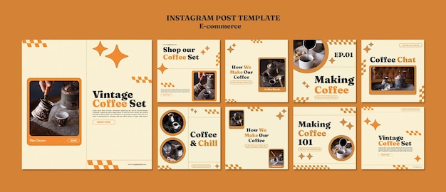 Design del modello di post di instagram di e-commerce