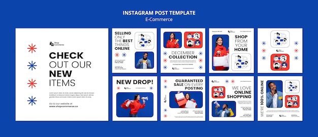 Post di instagram della piattaforma di e-commerce