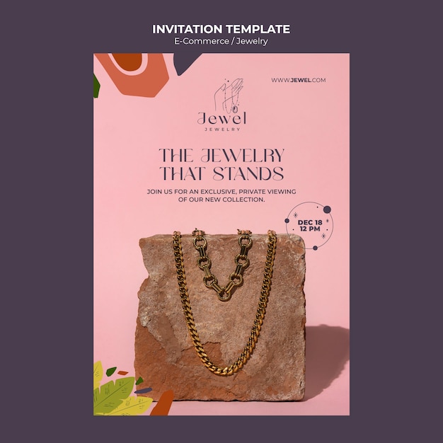 Free PSD e-commerce platform invitation template