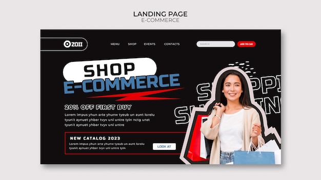 E-commerce platform landing page