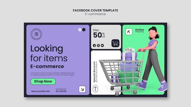 Free PSD e-commerce template design