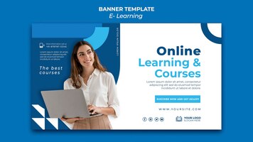 E-learning banner design template