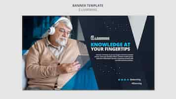 Free PSD e-learning banner template design