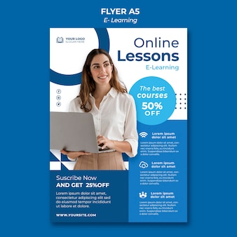 E-learning flyer design template