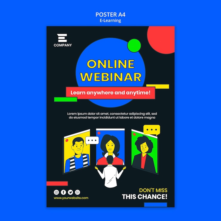 Free PSD e-learning platform  poster