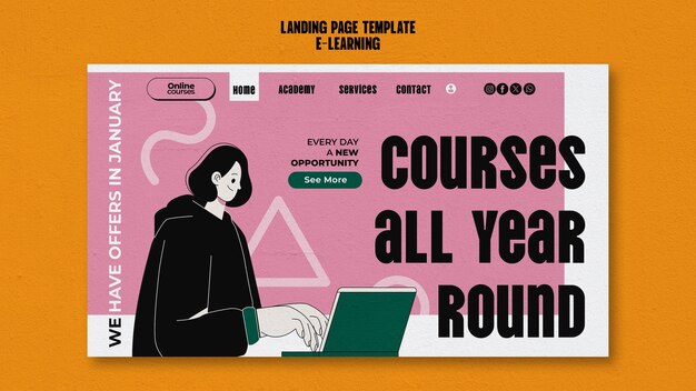 e learning template design