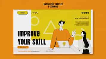 Free PSD e learning template design